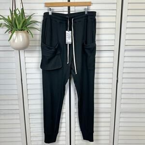New Twenty Montreal Black Everest Thermal Joggers Waffle Knit Pants Mens Size XL